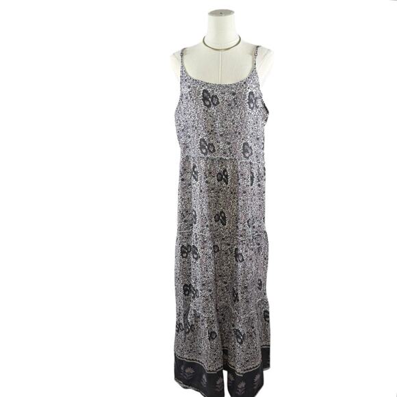 Natural Life Cotton Floral Spaghetti Strap Maxi Dress | Dainty Floral | L/XL - Picture 2 of 11